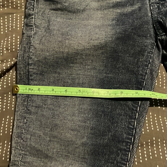 7 For All Mankind Women’s Blue Velvet Corduroy Cropped & Skinny Jeans Pants 32 - Picture 11 of 12